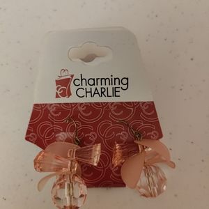 Charming Charlie light pink earrings (only) never worn.